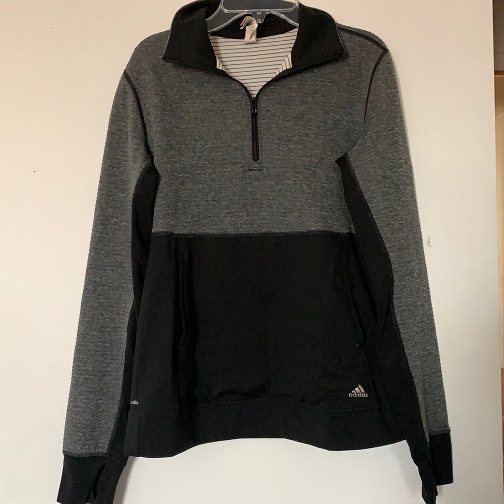 ADIDAS CLIMALITE HALF ZIP WOMEN SWEATER SIZE S